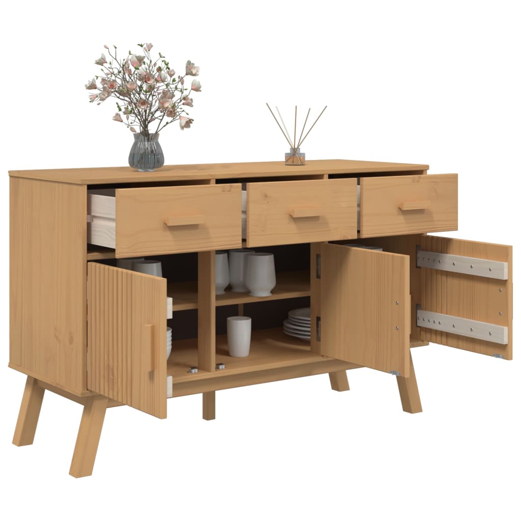 Skänk Brun OLDEN Brun 114x43x73,5 cm massiv furu