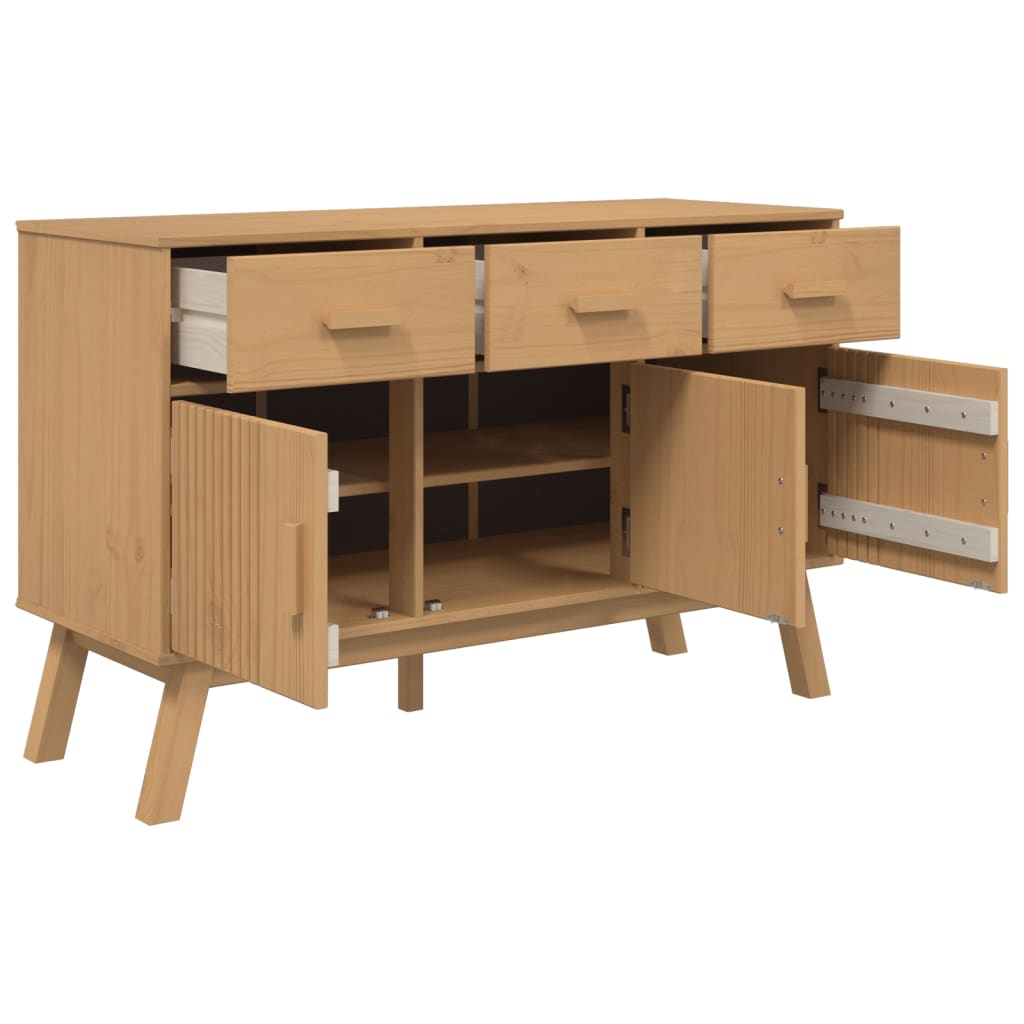 Skänk Brun OLDEN Brun 114x43x73,5 cm massiv furu