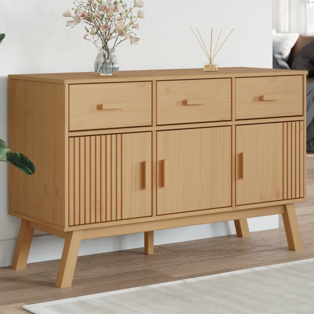 Skänk Brun OLDEN Brun 114x43x73,5 cm massiv furu