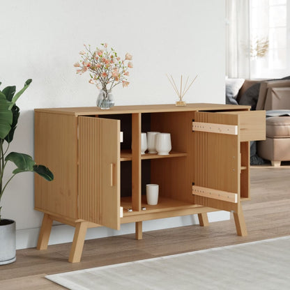 Skänk Brun OLDEN Brun 114x43x73,5 cm massiv furu