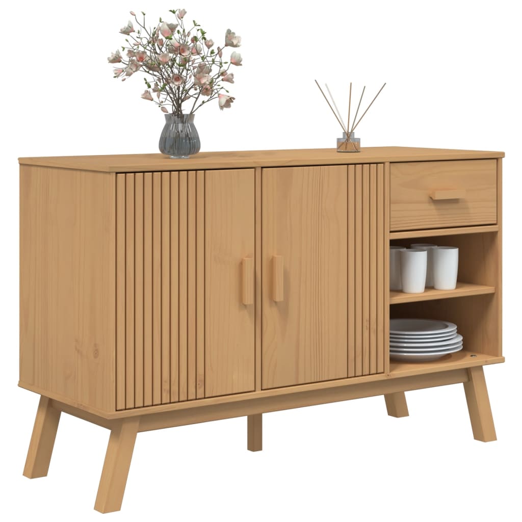 Skänk Brun OLDEN Brun 114x43x73,5 cm massiv furu