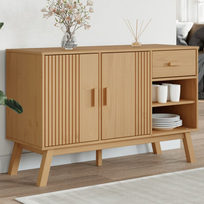 Skänk Brun OLDEN Brun 114x43x73,5 cm massiv furu