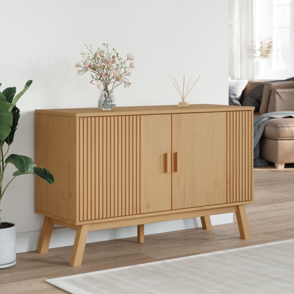 Skänk Brun OLDEN 114x43x73,5 cm massiv furu