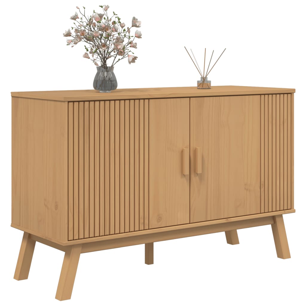 Skänk Brun OLDEN 114x43x73,5 cm massiv furu