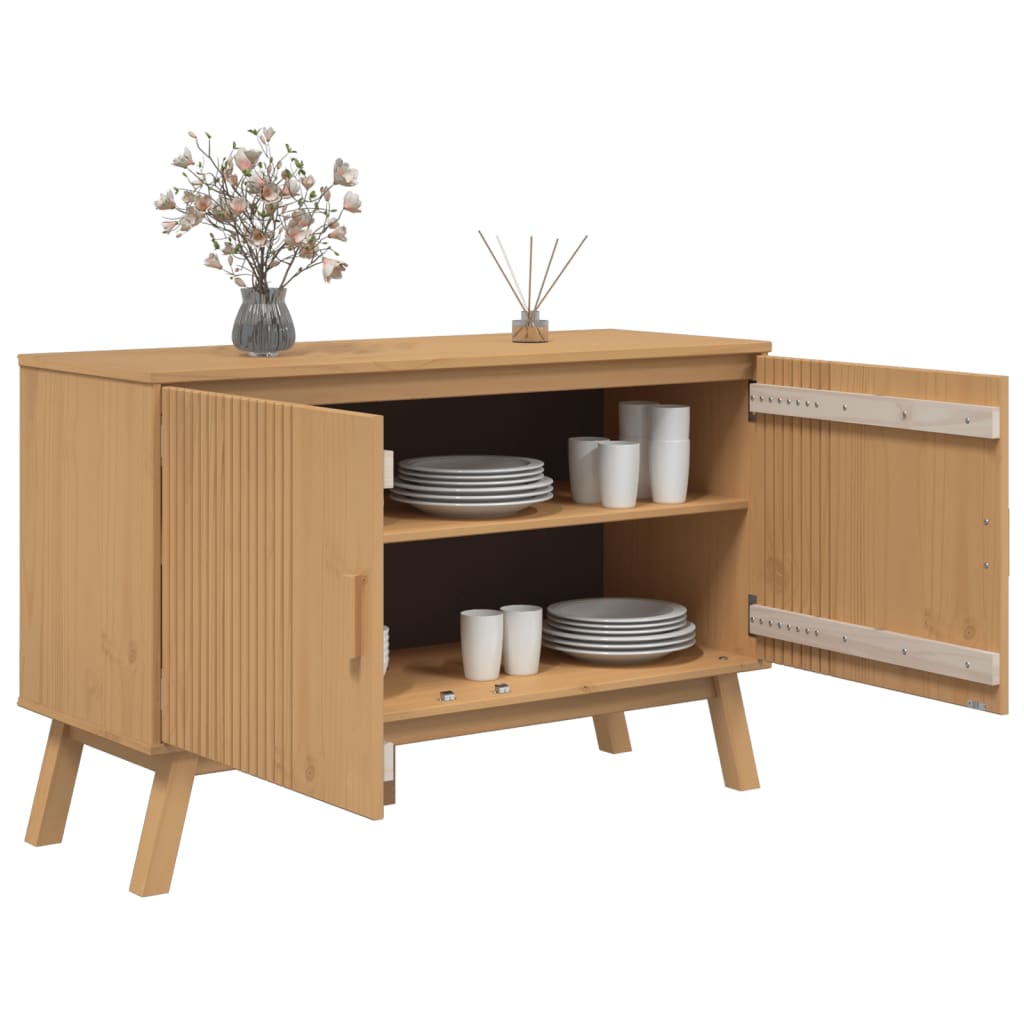 Skänk Brun OLDEN 114x43x73,5 cm massiv furu