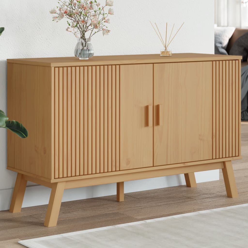 Skänk Brun OLDEN 114x43x73,5 cm massiv furu