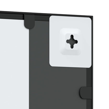 Väggspegel Svart 50x100 cm rektangulär järn