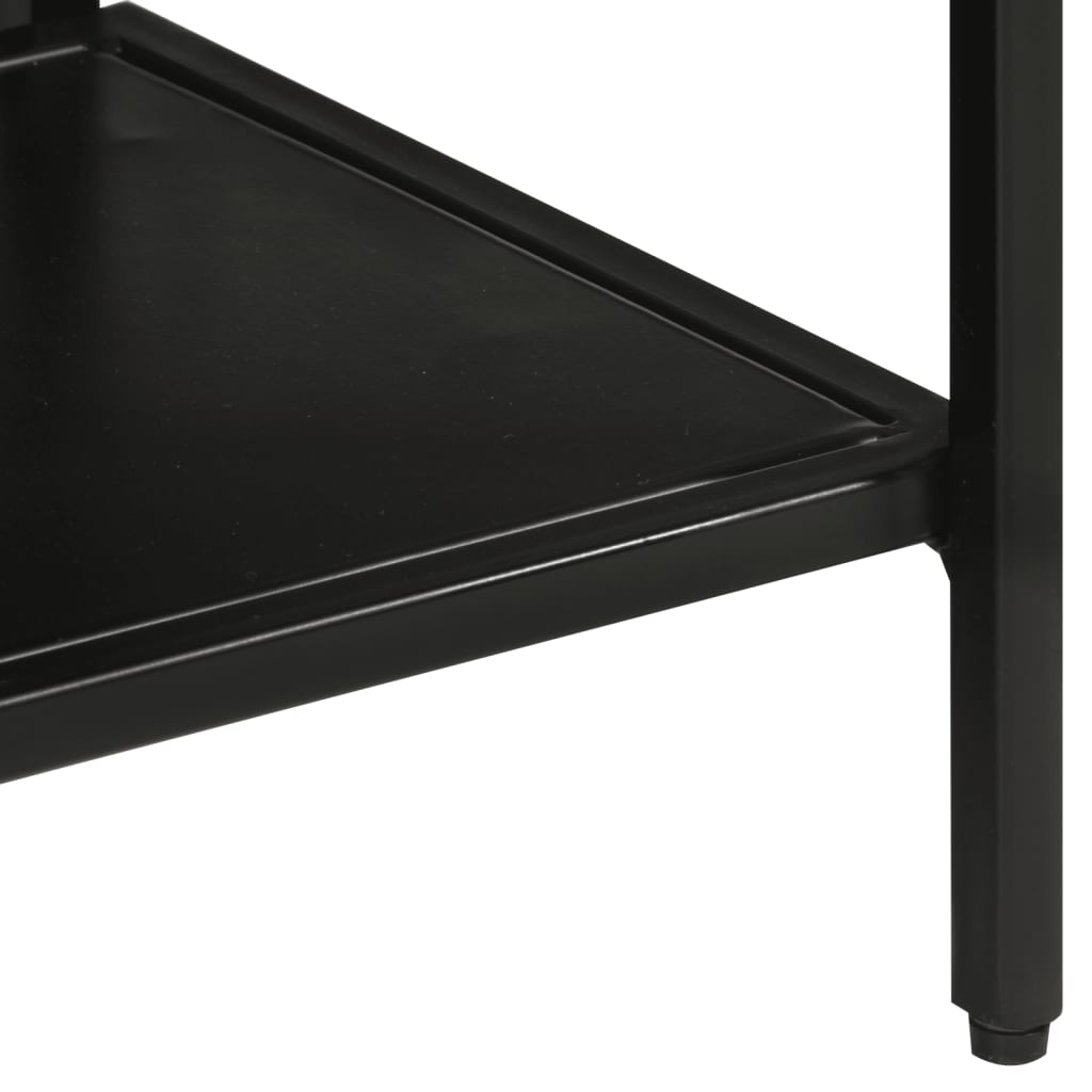 Avlastningsbord Konsollbord Trä 110x30x75 cm massivt grovt mangoträ och järn