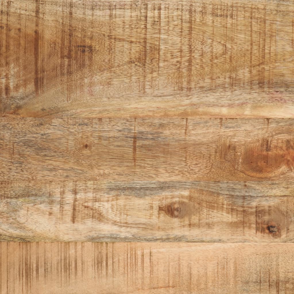 Soffbord Trä 3 st massivt massivt grovt mangoträ och järn