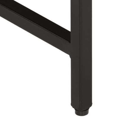 Soffbord Trä 3 st massivt massivt grovt mangoträ och järn