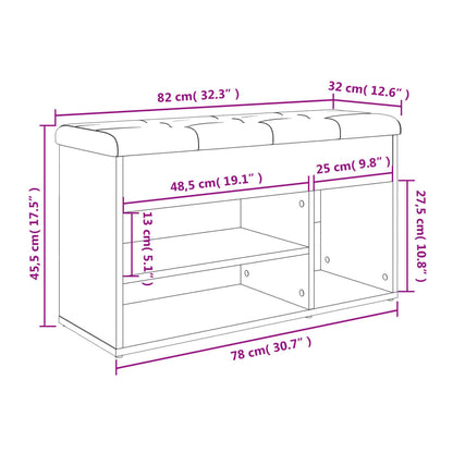Skoställ Sonoma Ek Skobänk 82x32x45,5 cm