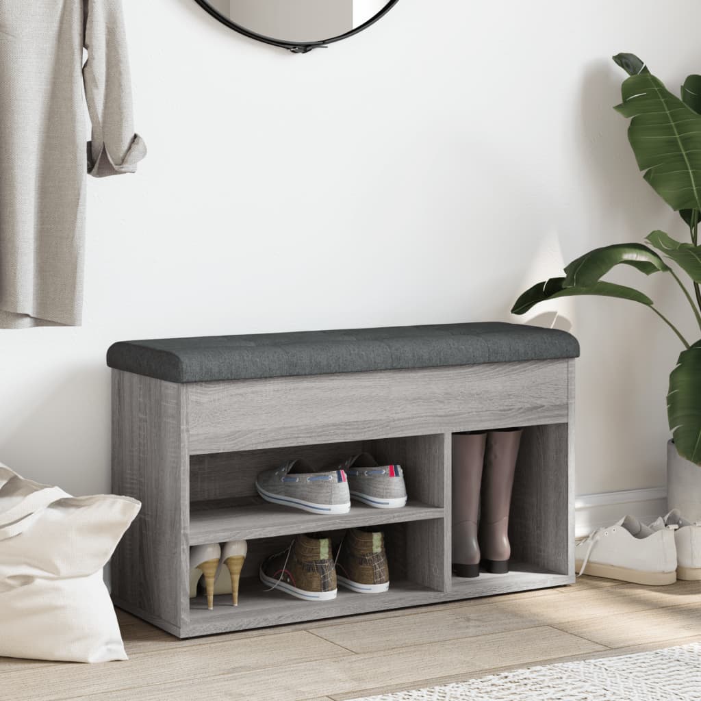 Skoställ Sonoma Grå Skobänk 82x32x45,5 cm