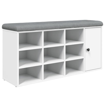 Skoställ Vit Skobänk Vit 102x32x50 cm