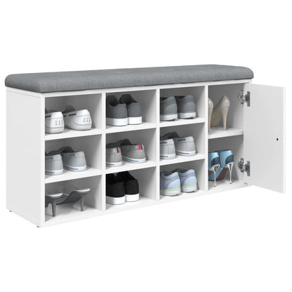 Skoställ Vit Skobänk Vit 102x32x50 cm