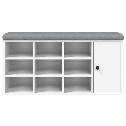 Skoställ Vit Skobänk Vit 102x32x50 cm