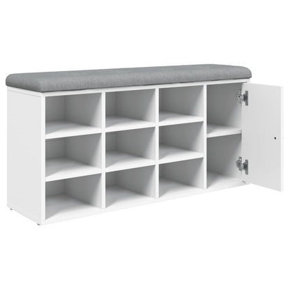 Skoställ Vit Skobänk Vit 102x32x50 cm