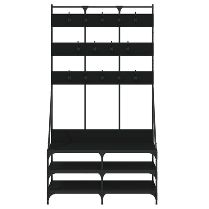 Hallmöbel Klädställning med skoförvaring Svart 100x40x184 cm