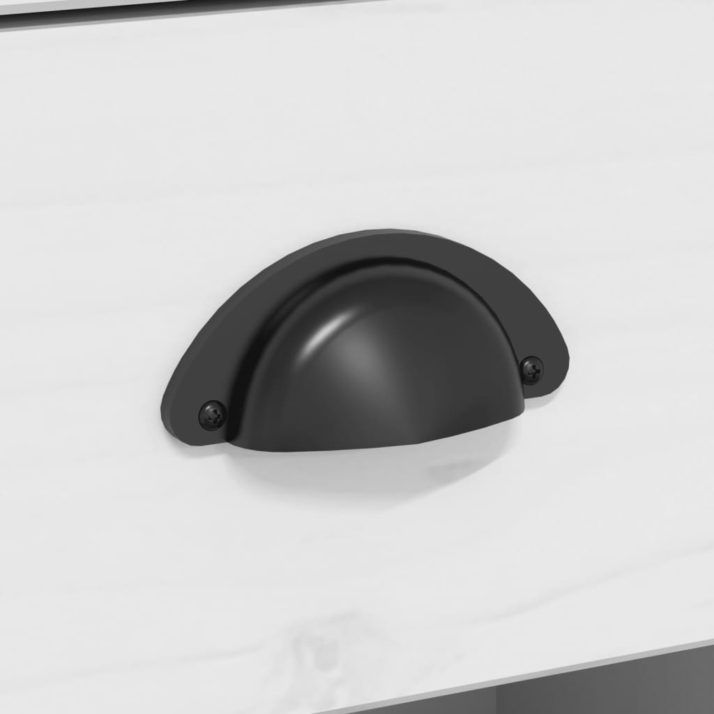 Vitrinskåp Vit BODO Brun 115,5x43x200,5 cm massiv furu