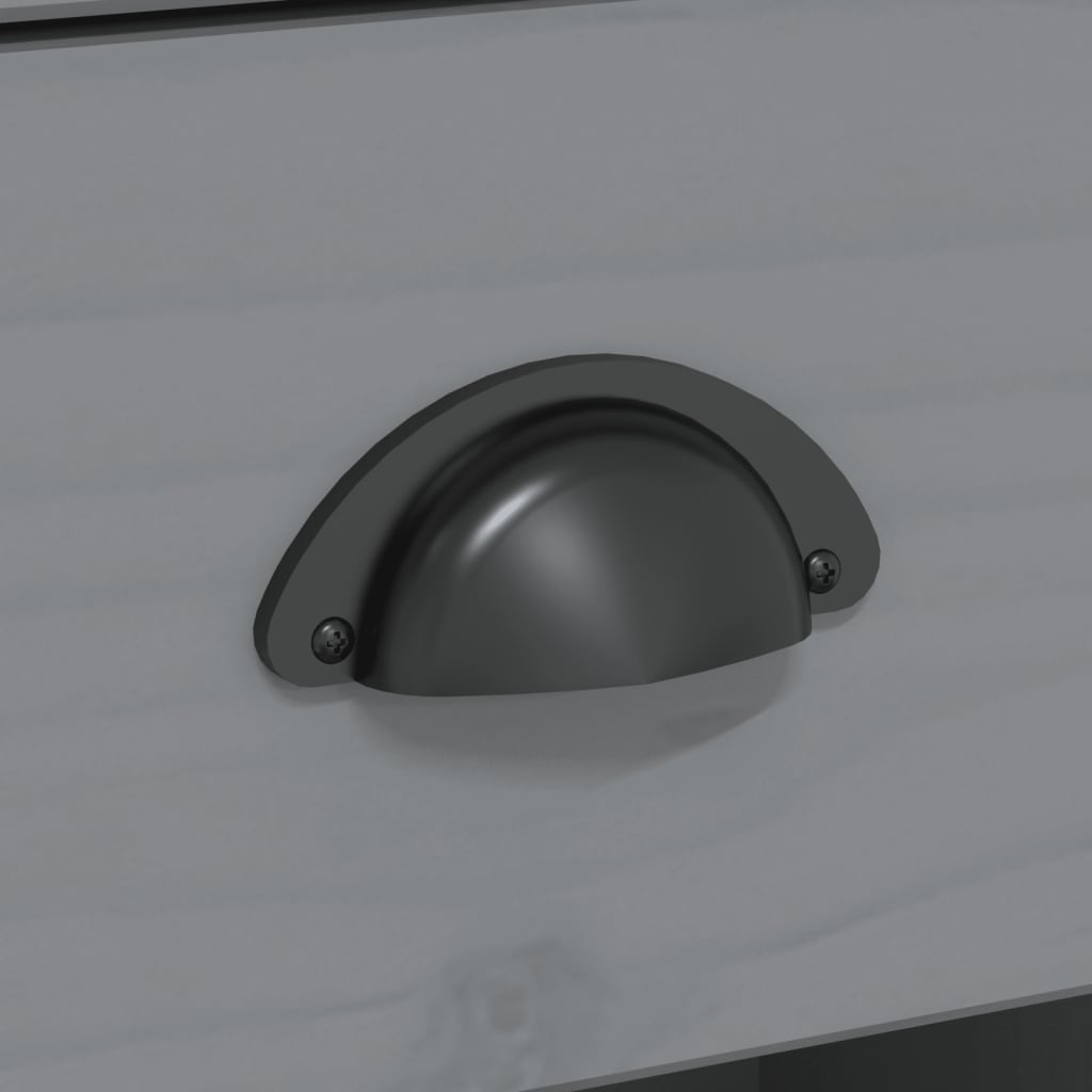 Vitrinskåp BODO Grå 115,5x43x200,5 cm massiv furu