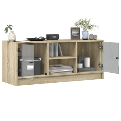 TV-Möbel Sonoma Ek TV-Bänk med glasdörrar 102x37x42 cm