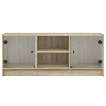 TV-Möbel Sonoma Ek TV-Bänk med glasdörrar 102x37x42 cm