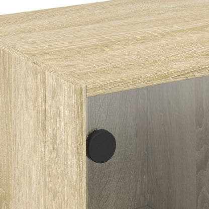 TV-Möbel Sonoma Ek TV-Bänk med glasdörrar 102x37x42 cm