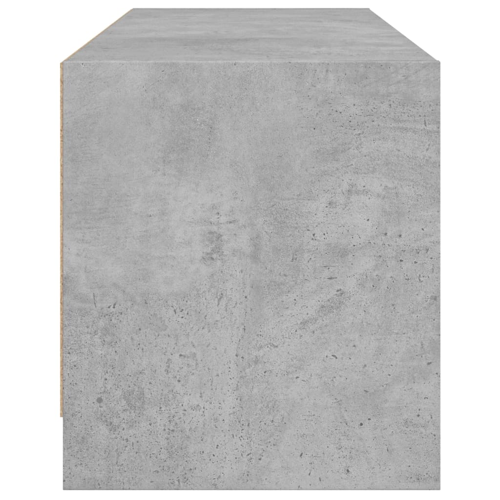 TV-Möbel Betonggrå TV-Bänk med glasdörrar 102x37x42 cm