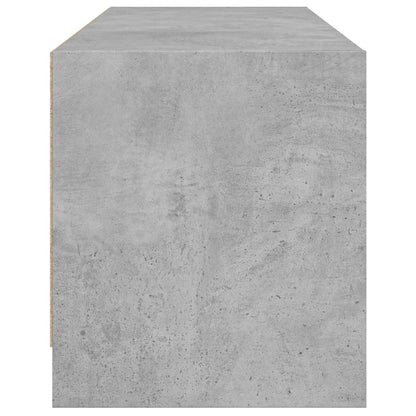 TV-Möbel Betonggrå TV-Bänk med glasdörrar 102x37x42 cm