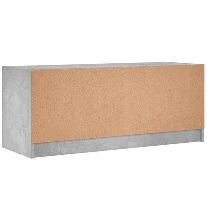 TV-Möbel Betonggrå TV-Bänk med glasdörrar 102x37x42 cm