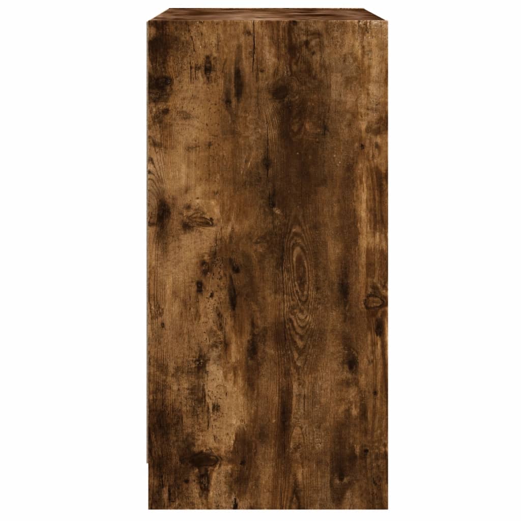 Skåp Rökfärgad Ek med glasdörrar 68x37x75,5 cm