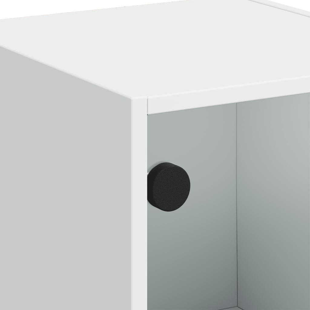 Skåp Vit med glasdörrar 35x37x109 cm