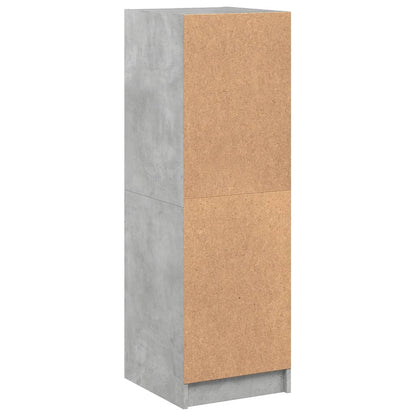 Skåp Betonggrå med glasdörrar 35x37x109 cm