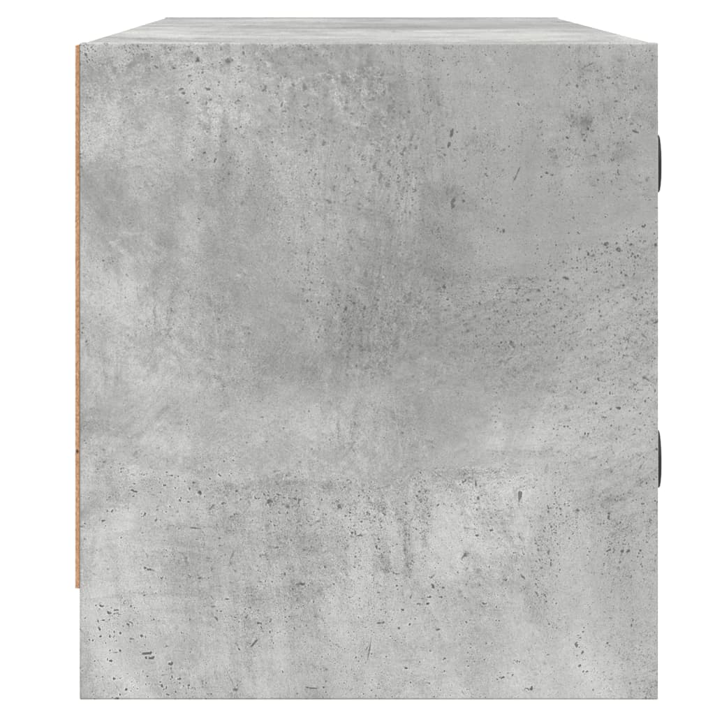 TV-Möbel Betonggrå TV-Bänk med glasdörrar 102x37x42 cm