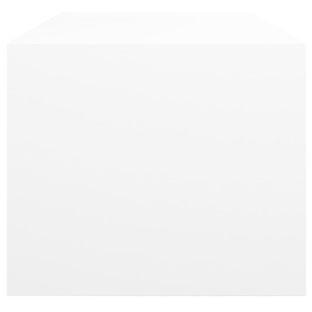 Soffbord Vit med glasdörrar 102x50x42 cm