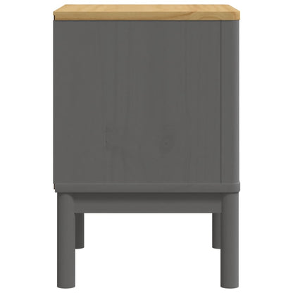 Sängbord Nattduksbord Grå 45x39x57 cm massiv furu