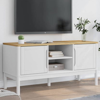 TV-Möbel Vit TV-Bänk FLORO 114x43x55 cm massiv furu