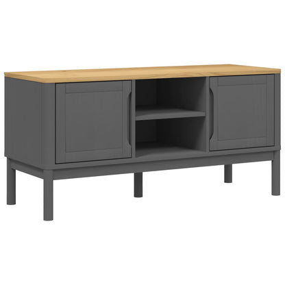 TV-Möbel Grå TV-Bänk FLORO 114x43x55 cm massiv furu