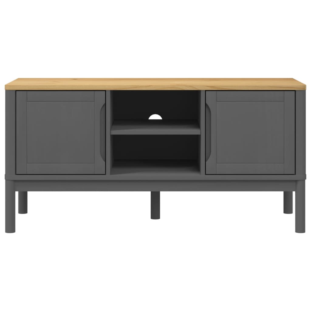 TV-Möbel Grå TV-Bänk FLORO 114x43x55 cm massiv furu