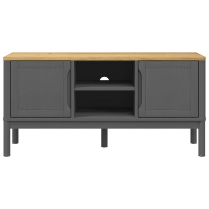 TV-Möbel Grå TV-Bänk FLORO 114x43x55 cm massiv furu
