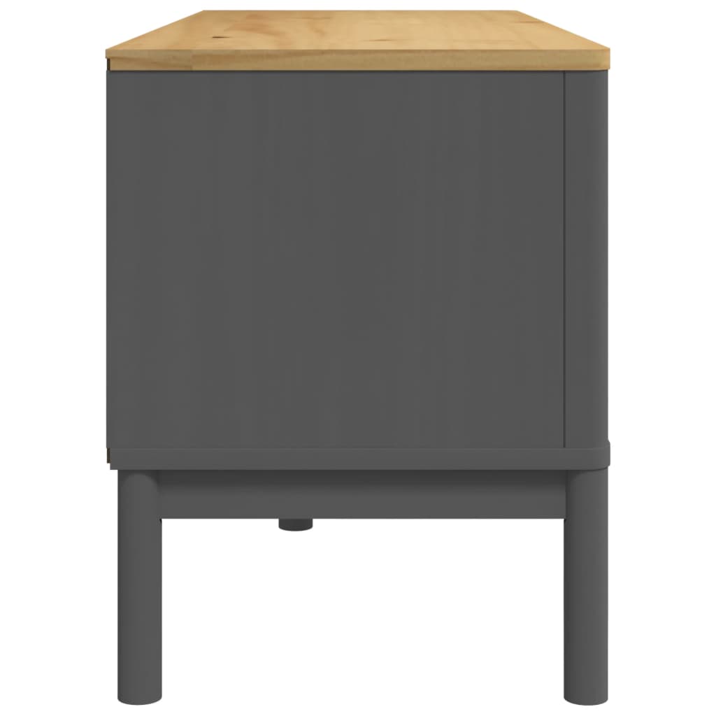 TV-Möbel Grå TV-Bänk FLORO 114x43x55 cm massiv furu