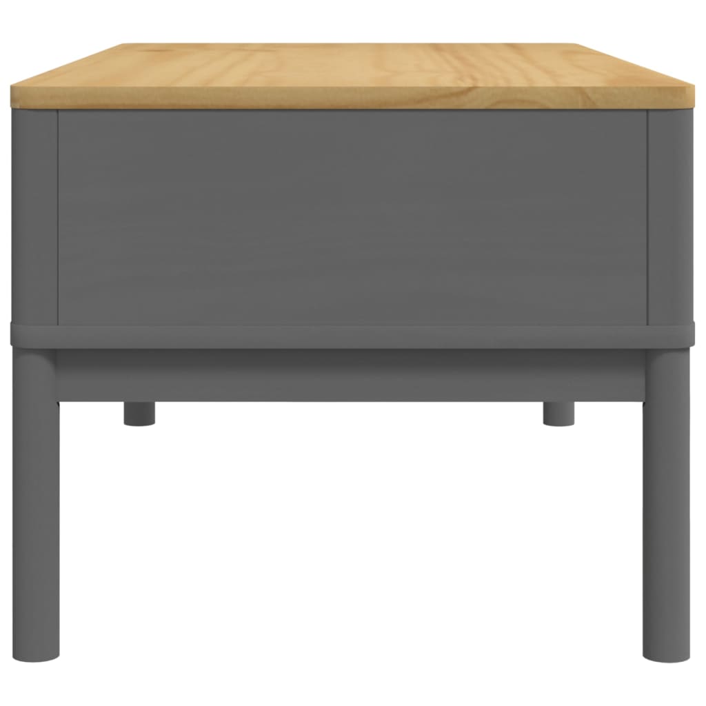 Soffbord Grå FLORO 99x55,5x45 cm massiv furu