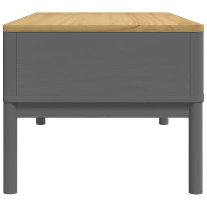 Soffbord Grå FLORO 99x55,5x45 cm massiv furu