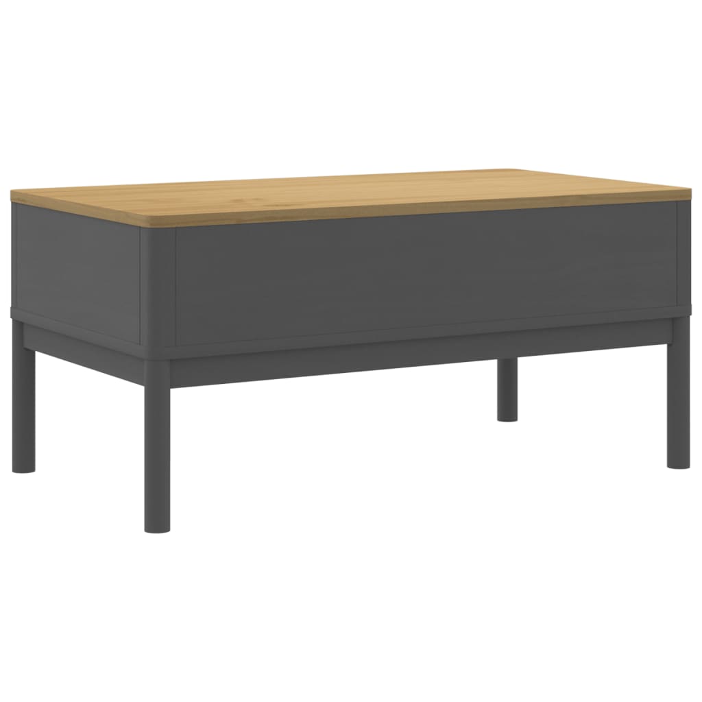Soffbord Grå FLORO 99x55,5x45 cm massiv furu