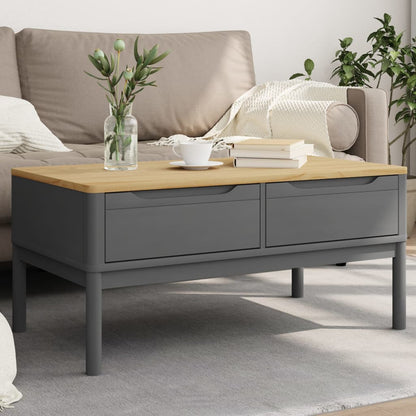 Soffbord Grå FLORO 99x55,5x45 cm massiv furu