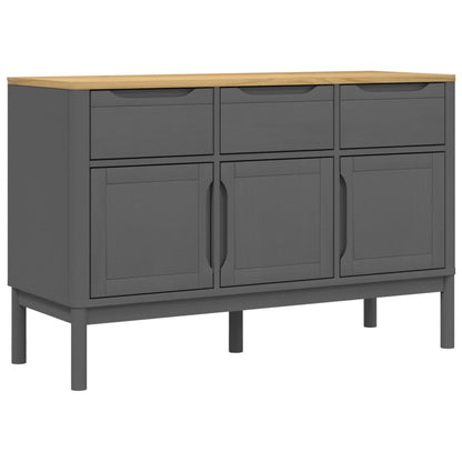 Skänk Grå FLORO 114x43x74 cm massiv furu