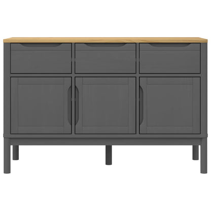 Skänk Grå FLORO 114x43x74 cm massiv furu