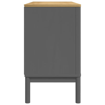 Skänk Grå FLORO 114x43x74 cm massiv furu