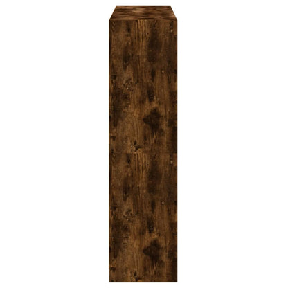 Bokhylla Rökfärgad Ek med dörrar 136x37x142 cm