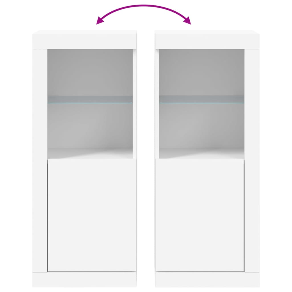 Skänk Vit LED-belysning 41x37x100 cm