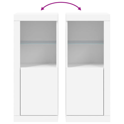 Skänk Vit LED-belysning 41x37x100 cm
